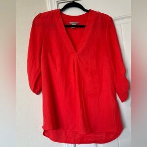 H&M Orange Blouse, 3/4 sleeves